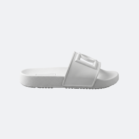 Dolce & Gabbana DG Logo Slide Mules - White
