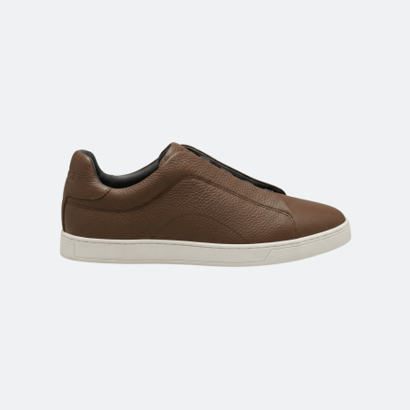 Boggi Milano Leather Low Top Sneakers for Men - Brown