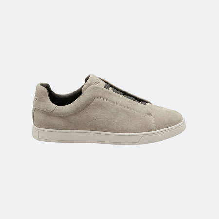 Boggi Milano Suede Slip-On Minimal Sneakers - Sand Beige
