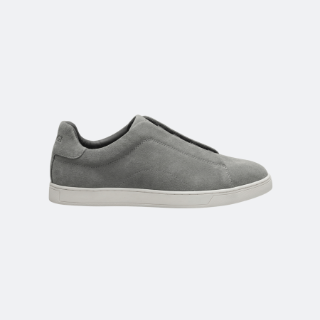 Boggi Milano Suede Slip-On Minimal Sneakers - Grey
