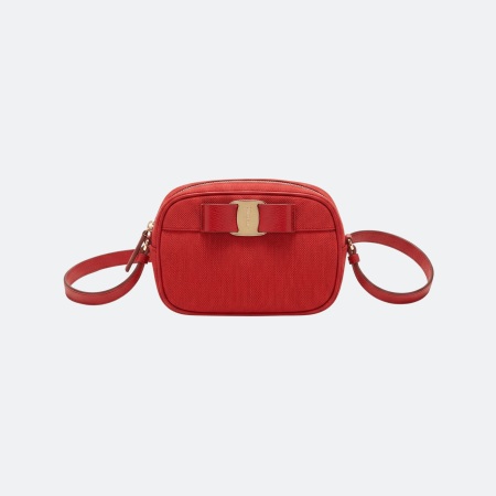 Ferragamo Vara Bow Camera Bag – Rosso Red