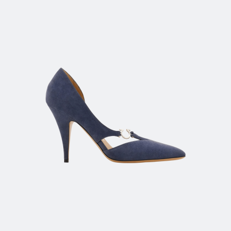 Ferragamo Moreen 95mm Suede Pumps - Bllue