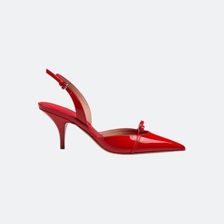 Ferragamo Gylla Slingback Patent Leather 70 mm Pumps - Red