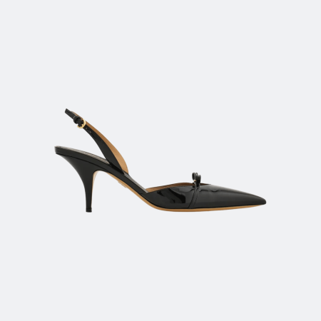 Ferragamo Gylla Slingback Patent Leather 70 mm Pumps - Black