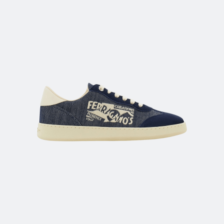 Ferragamo Achille Sneakers for Women - Denim Blue