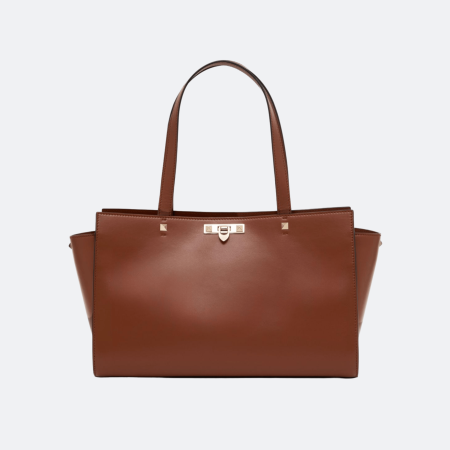 Valentino Garavani Rockstud Fierce Large Tote - Brown