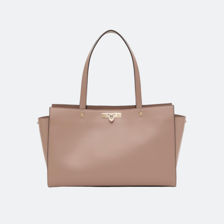 Valentino Garavani Rockstud Fierce Large Tote - Beige