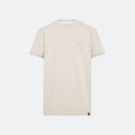 Boggi Milano Logo-Embroidered Cotton T-Shirt- Sand Beige