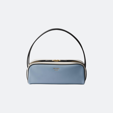 Prada Small Swing Leather Shoulder Bag - Blue