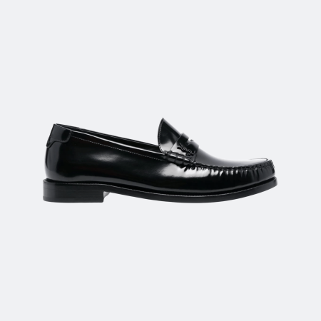 Saint Laurent Le Loafer Patent Leather Penny Loafer - Black