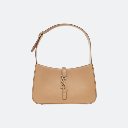 Saint Laurent Le 5 A 7 Leather Shoulder Bag - Beige