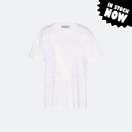 Valentino VLogo Print Cotton T-Shirt – White (M-L in Stock)