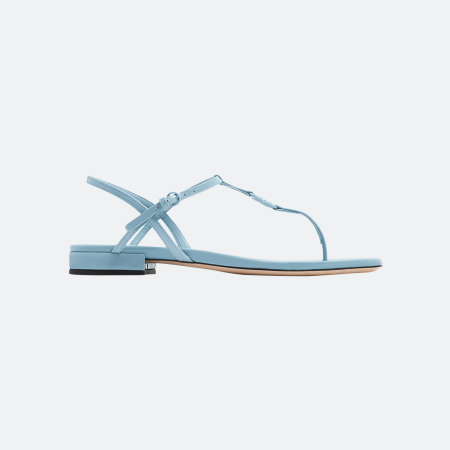 Miu Miu Logo Thong Sandals - Blue