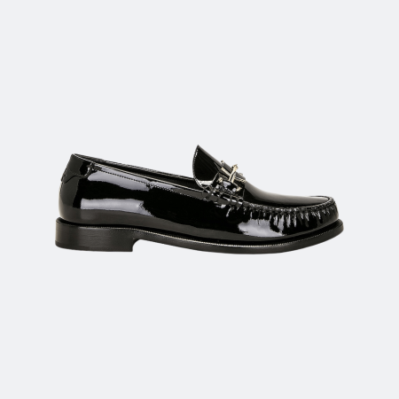 Saint Laurent Le Loafer Penny Patent Leather Women Loafers - Black