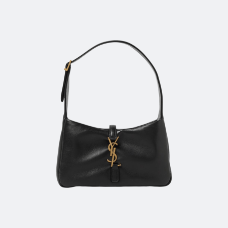 Saint Laurent Le 5 À 7 Puffer Leather Shoulder Bag - Black