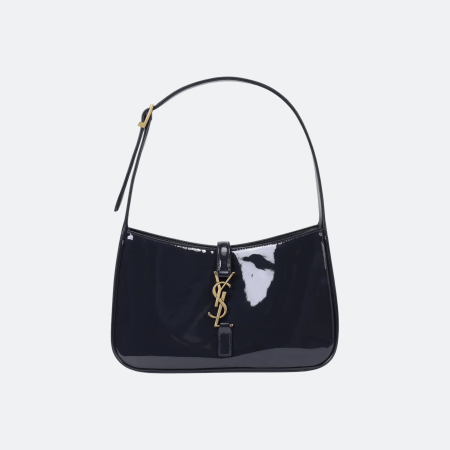 Saint Laurent Le 5 À 7 Patent Leather Shoulder Bag - Blue