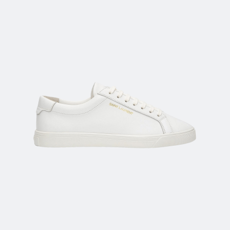 Saint Laurent Andy Leather Sneakers - White