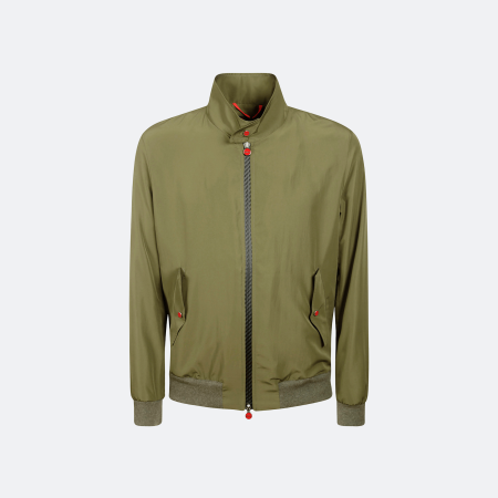 Kiton Lightweight Technical Zip Jacket - Military Green