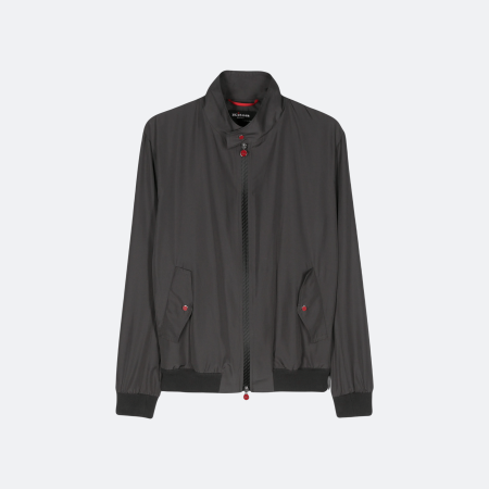 Kiton Lightweight Technical Zip Jacket - Fume Grey