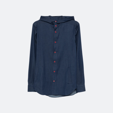 Kiton Mariano Hooded Shirt - Navy
