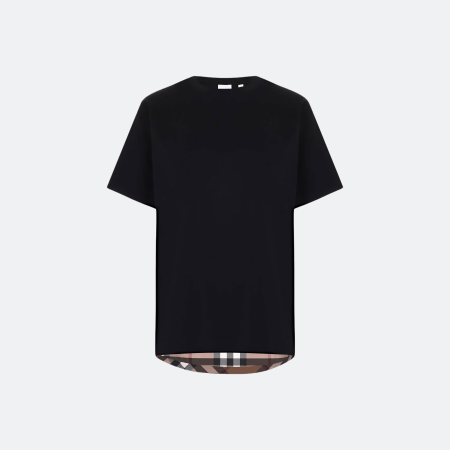 Burberry Paneled T-Shirt Cotton - Black&Beige