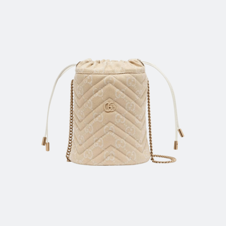 Gucci GG Marmont Mini Bucket Bag - Beige