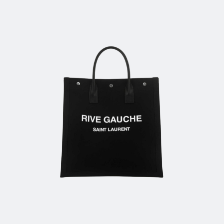 Saint Laurent Rive Gauche Canvas Tote - Black