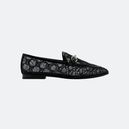 Gucci Horsebit GG Mesh Loafers - Black