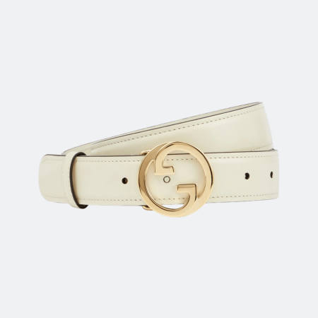 Gucci GG Marmont Leather Belt - White