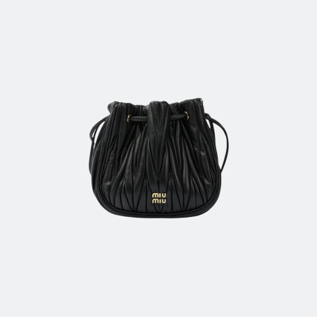 Miu Miu Matelassé Nappa Leather Bag - Black