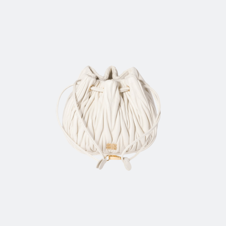 Miu Miu Matelassé Nappa Leather Bag - White