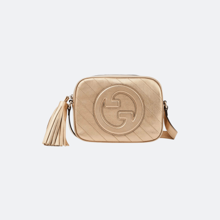 Gucci Blondie Leather Shoulder Bag - Metallic Gold