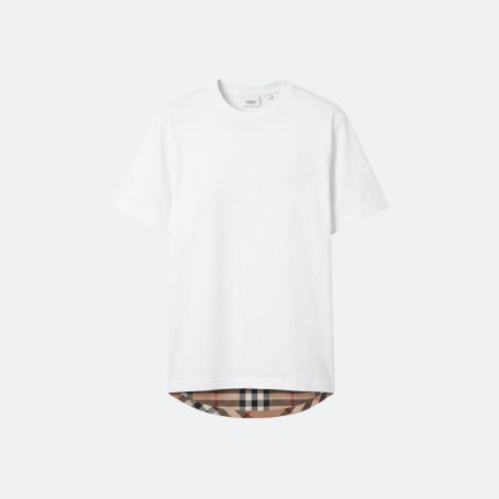 Burberry Paneled T-Shirt Cotton - White&Beige