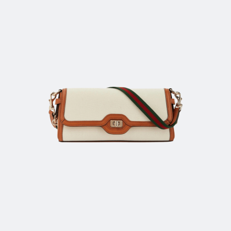 Gucci Luce Canvas Small Shoulder Bag - Beige